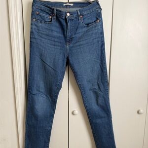Levis Classic Blue High-rise Straight Jeans